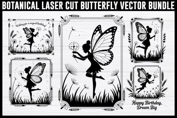 Botanical Butterfly Laser Cut Design Bun
