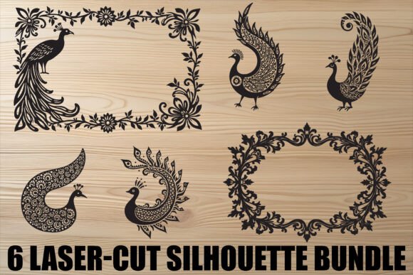 Elegant Peacock Laser Cut Set