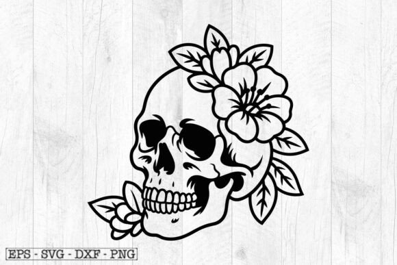 FLORAL SKULL SVG, Day of the Dead Svg