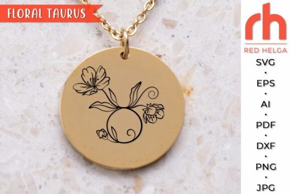 Floral Taurus SVG for Real Projects