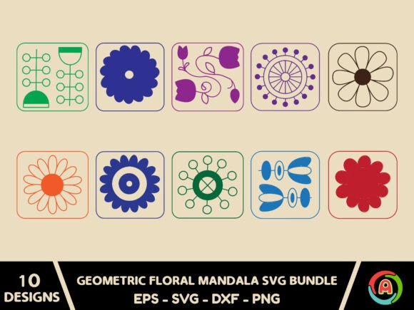 Geometric Floral Mandala SVG Bundle