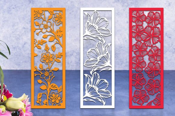 Paper Cut Floral Bookmarks