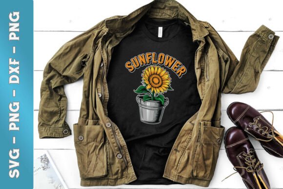 Sunflower Floral Positivity SVG